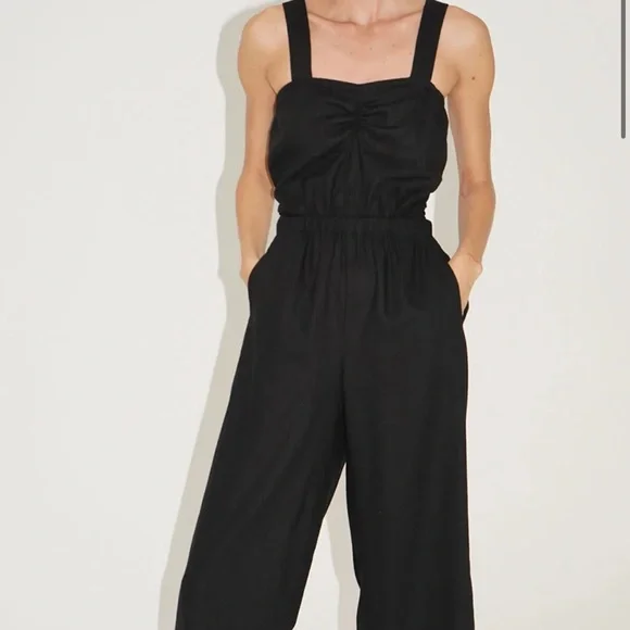NWT LNA Los Angeles La Rosa Linen Jumpsuit Size Large MSRP $165